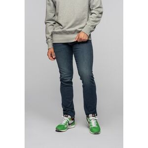 Revtown Men's Sharp Slim Fit Jeans Washed Indigo Decade Denim Stretch- 35x36